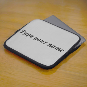 Ihr Name auf grauer Laptop-Hülle Laptopschutzhülle