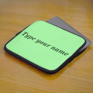 Ihr Name auf hellgrüner Laptop-Hülle Laptopschutzhülle