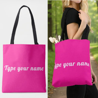 Ihr Name auf Pink Tote Bag