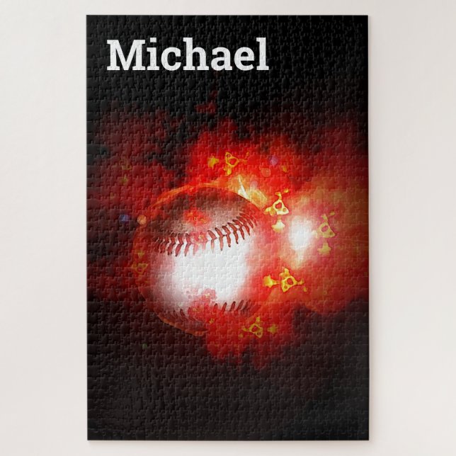 Ihr Name Baseball - Sportart Puzzle (Vertikal)