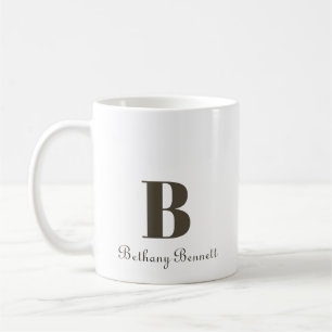 Ihr Name Benutzerdefiniertes Monogramm Kaffeetasse