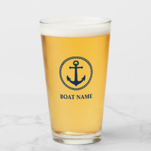 Ihr Name Blue Sea Anchor sa0a Glas