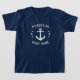 Ihr Name & Bootname Vintag Anker Sterne Navy & Whi T-Shirt (Laydown)