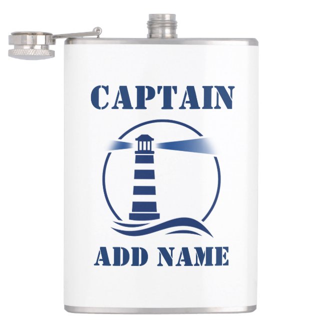 Ihr Name Captain Flask Lighthouse Flachmann (Geöffnet)