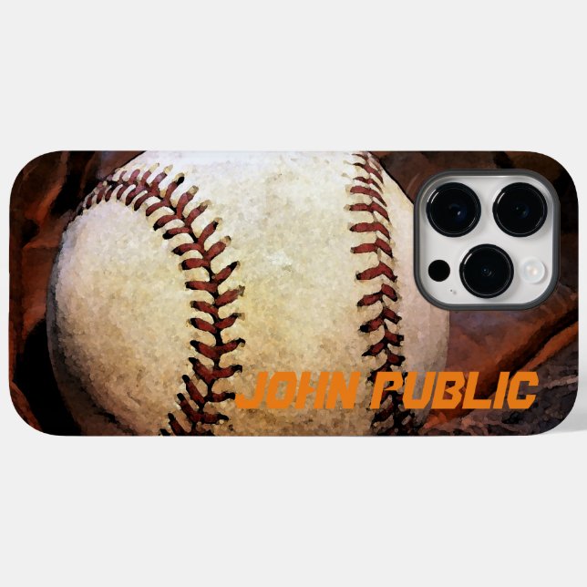 Ihr Name Custom Baseball Artwork Case-Mate iPhone Hülle (Rückseite (Horizontal))