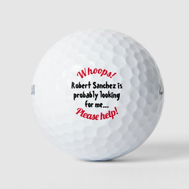 Ihr Name Custom Love Golf Ball (Vorderseite)