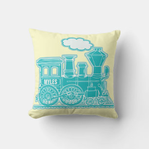 Ihr Name Dampfzug Loco aquamarine Zitronenwerfen K Kissen