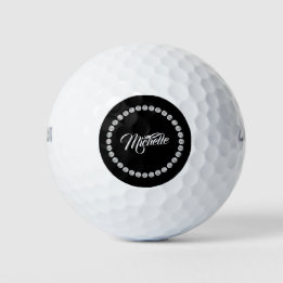 Ihr Name / Diamant Circle Illustration Golfball