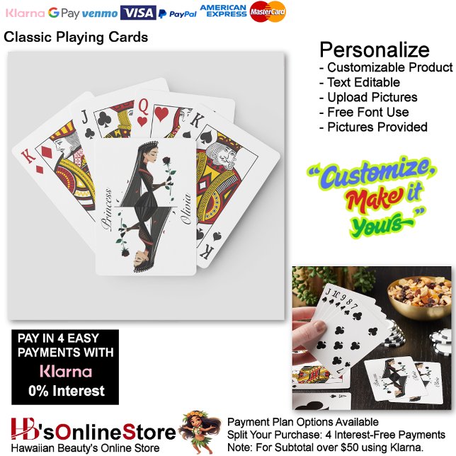 Ihr Name druckt individuell anpassbare Spielkarten (Your Name Princess Customizable Playing Cards.)