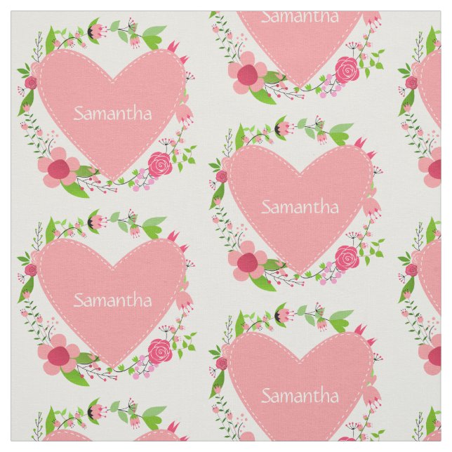 Ihr Name(e) in einem speziellen Stoff für Herz (Muster)
