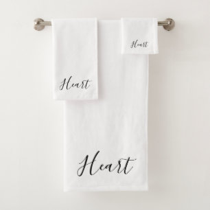 Ihr Name Elegante Schrift Badhandtuch Set