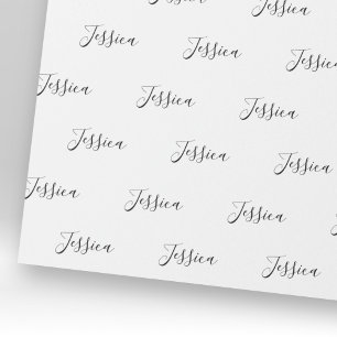 Ihr Name Elegante Schrift Geschenkpapier