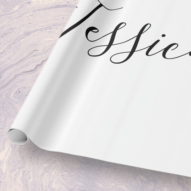 Ihr Name | Elegante Schrift Geschenkpapier (Von Creator hochgeladen)