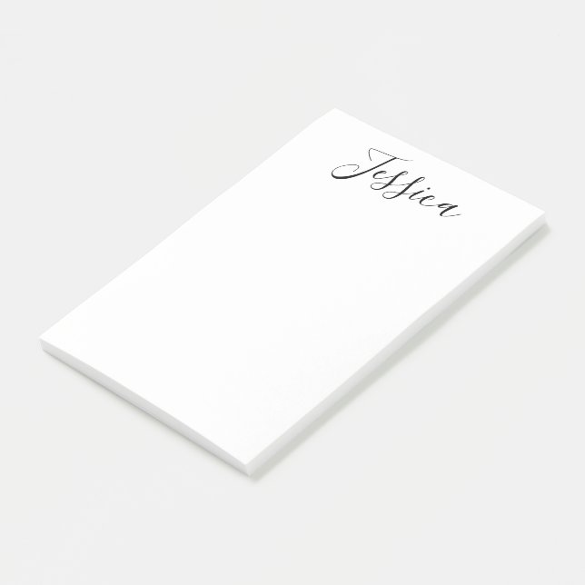 Ihr Name | Elegante Schrift Post-it Klebezettel (angewinkelt)