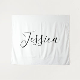 Ihr Name | Elegante Schrift Wandteppich