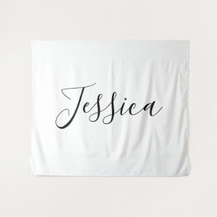 Ihr Name Elegante Schrift Wandteppich