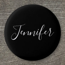 Ihr Name | Elegante weiße Schrift auf Schwarz