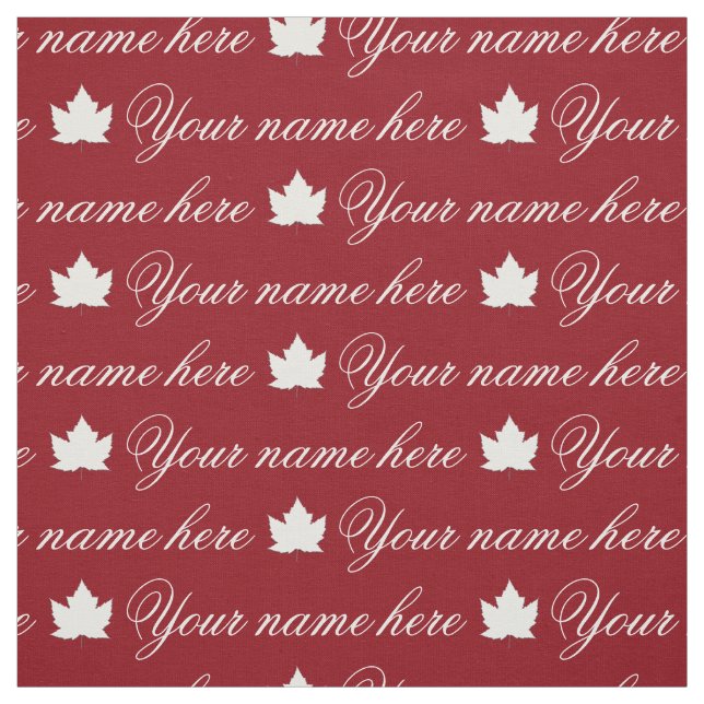 Ihr Name Fabric Personalisiert Canada Name Fabrics Stoff (Muster)