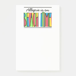 Ihr Name farbige Strandzeitnotizen Post-it Klebezettel