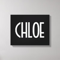 Ihr Name, fett weißer Text | Schwarz