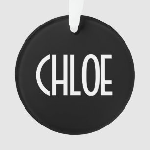 Ihr Name, fett weißer Text   Schwarz Ornament