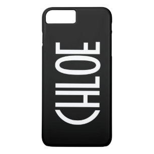 Ihr Name, Fetter Weißer Text Schwarz Case-Mate iPhone Hülle