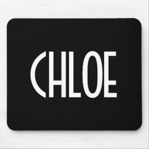Ihr Name, Fetter Weißer Text Schwarz Mousepad