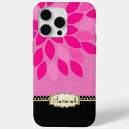 Ihr Name Floral Pink Black Gold Case-Mate iPhone Hülle