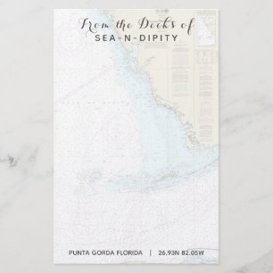 Ihr Name für das Boot aus den Decks von Florida Na Briefpapier