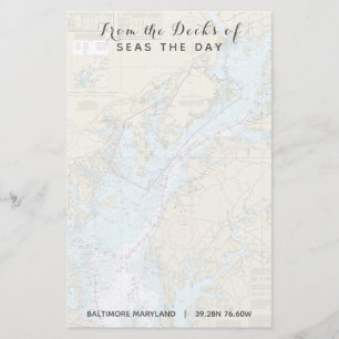Ihr Name für das Schiff aus den Decks von Maryland Briefpapier