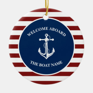 Ihr Name für Ihr Schiff Keramik Ornament