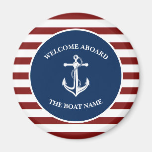 Ihr Name für Ihr Schiff Magnet