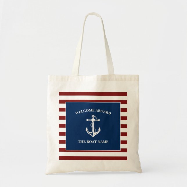 Ihr Name für Ihr Schiff Tragetasche (Vorne)