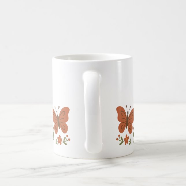 Ihr Name Garden Blume Schmetterling Kaffeetasse (Henkel)