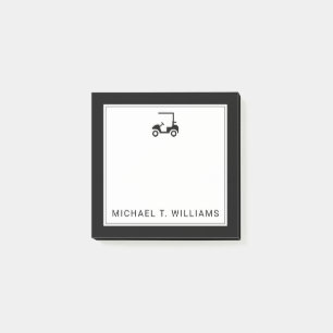 Ihr Name   Golf Cart Post-it Klebezettel