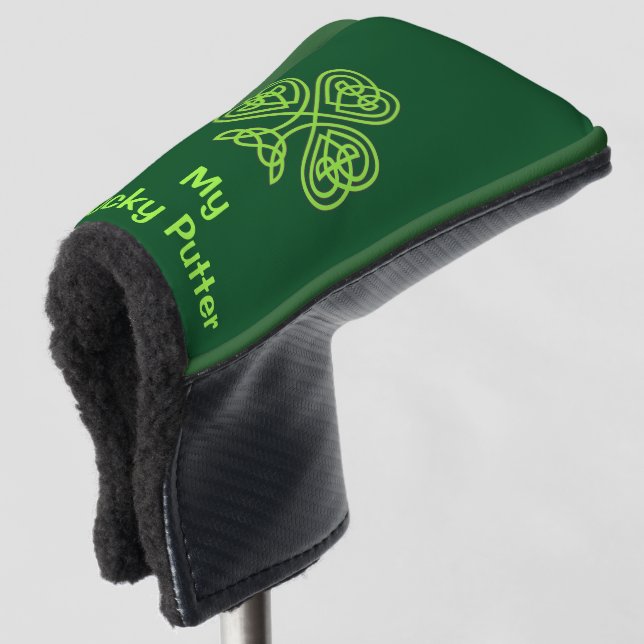 Ihr NAME Golf Cover Lucky PUTTER personalisieren Golf Headcover (3/4 Vorderseite)
