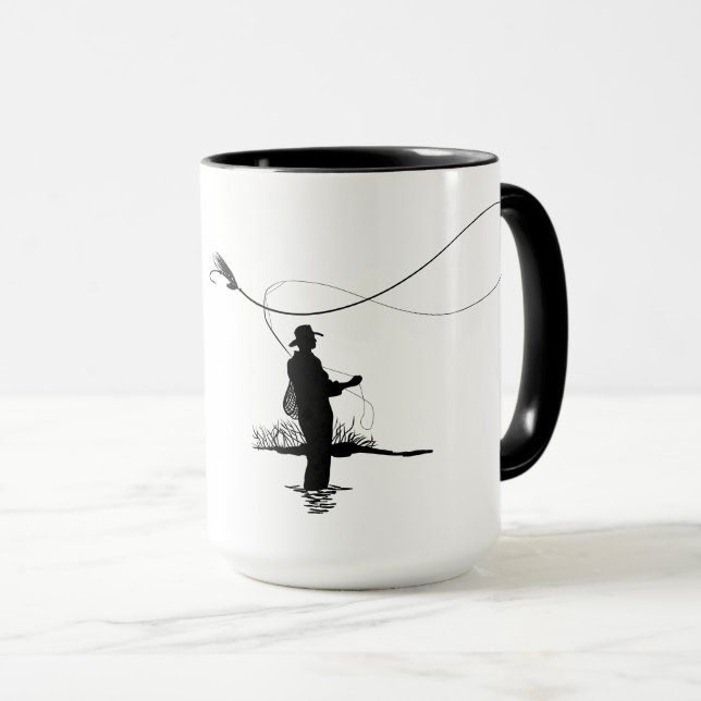 "(Ihr Name) Gone Fish'n" Anpassbar Tasse (VorderseiteRechts)