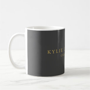 Ihr Name Graue Goldfarben Beruflich modern Kaffeetasse