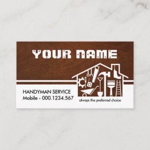 Ihr Name Handwerker Lager Werkzeuge Visitenkarte