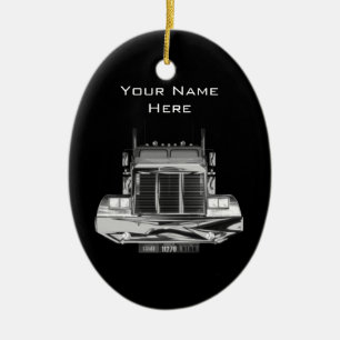 IHR NAME HIER - kundenspezifischer Rückspiegel-LKW Keramikornament