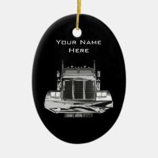 IHR NAME HIER - kundenspezifischer Rückspiegel-LKW Keramikornament