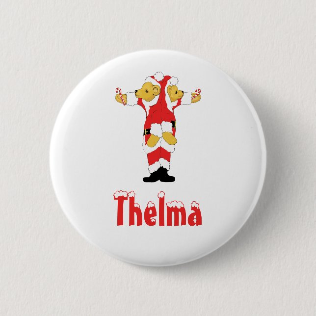 Ihr Name hier! Kundenspezifischer Teddybär Sankt Button (Vorderseite)