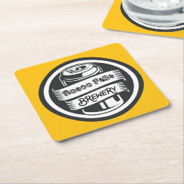 Ihr Name hier Logo Brauerei Thema Rechteckiger Pappuntersetzer