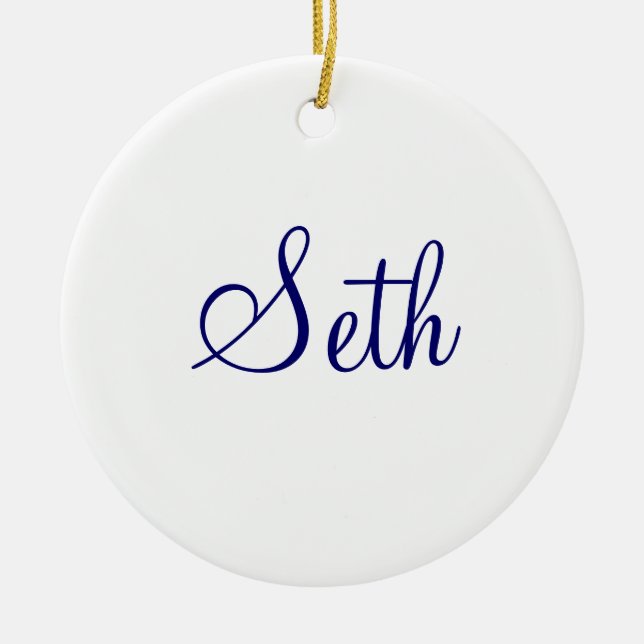 Ihr Name HIER Nantucket Keramik Ornament (Vorne)