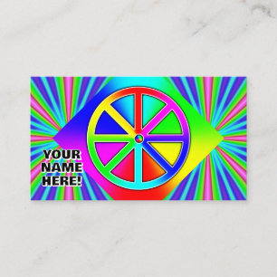 IHR NAME HIER! Rainbow Wheel (Sie können Wörter hi Visitenkarte