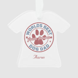 Ihr Name Hund Vater Golden Retriever Ugly Sweater Ornament