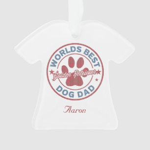 Ihr Name Hund Vater Golden Retriever Ugly Sweater Ornament