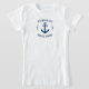 Ihr Name & Ihr Boot Vintag Ankerstars Blau & Weiß T-Shirt (Laydown)