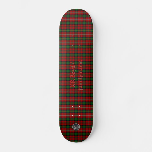 Ihr Name / Ihre Initialen auf Boyd Clan Family Tar Skateboard (Vorderseite)