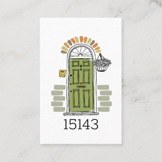 Ihr Name im Zip-Code-Marketing Visitenkarte (Vorderseite)